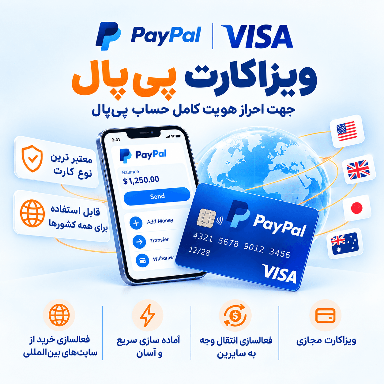 ویزا کارت پی‌پال